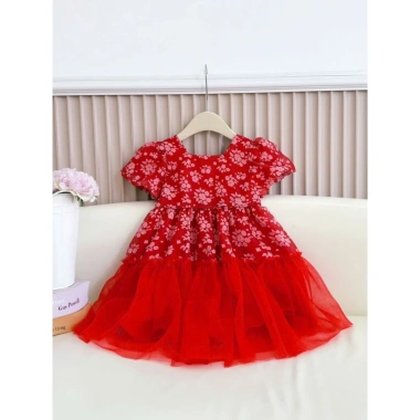 Váy bé gái 10-25kg Đầm công chúa tay phồng dễ thương, xinh xắn Giá chỉ 214.500đ 10