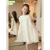 Váy bé gái 11-37kg: Tơ nhăn Oli River, Thô tay bồng M036, Sofia Candy - Giá 225k