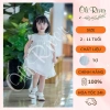 Váy bé gái 11-37kg: Tơ nhăn Oli River, Thô tay bồng M036, Sofia Candy - Giá 225k 3
