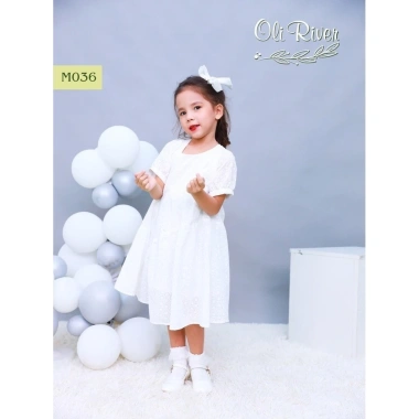 Váy bé gái 11-37kg: Tơ nhăn Oli River, Thô tay bồng M036, Sofia Candy - Giá 225k 7