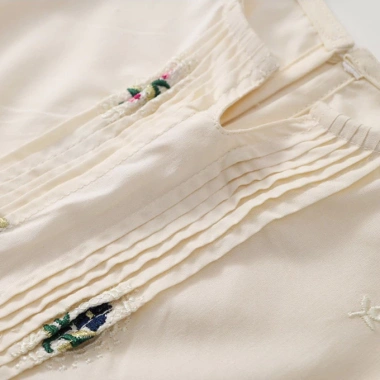 Váy bé gái babydoll thêu hoa nhí tay bo chất liệu an toàn, sang chảnh 223.000₫