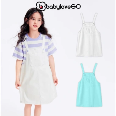 Váy bé gái BabyloveGO đầm yếm kaki mềm nhẹ, cho bé 10-45kg chỉ 159.000₫