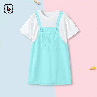 Váy bé gái BabyloveGO đầm yếm kaki mềm nhẹ, cho bé 10-45kg chỉ 159.000₫
