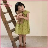 Váy Bé Gái Chấm Bi Cổ Bẻ Dáng Suông Xòe - Vải Mềm Mát, Vintage, Giá Sale 182k 3