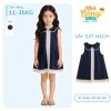 Váy bé gái cổ sen, sát nách, ren phối, dáng suông, cotton mềm, thanh lịch - 214.000₫