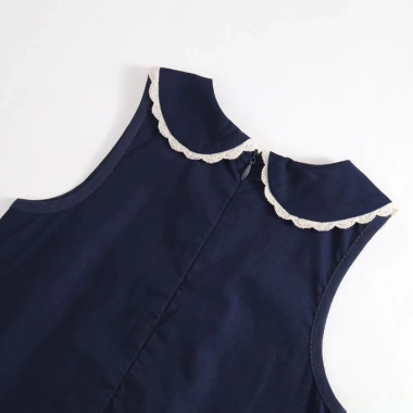 Váy bé gái cổ sen, sát nách, ren phối, dáng suông, cotton mềm, thanh lịch - 214.000₫ 6