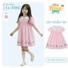Váy Bé Gái Cổ Sen Tay Ngắn Thêu Thỏ Dáng Xòe Vải Mềm Mại Thoáng Mát Nhà Bông Giá 221k