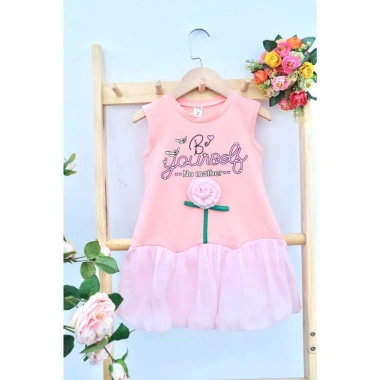 Váy Bé Gái Cotton Cao Cấp Mùa Hè, Đầm Thoáng Mát Năng Động Hình Bông Hoa - 125k