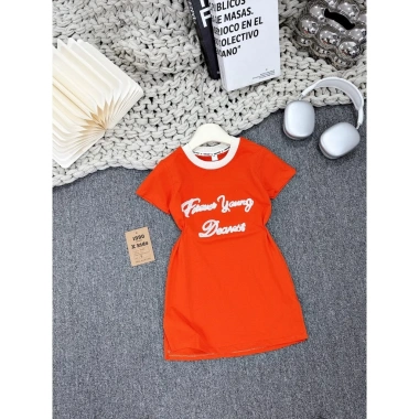 Váy bé gái cotton dài 4 màu xanh cam đen đỏ, 12-38kg, mềm mại, giảm giá 69.500₫ 7