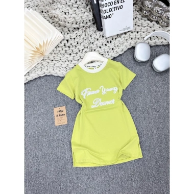 Váy bé gái cotton dài 4 màu xanh cam đen đỏ, 12-38kg, mềm mại, giảm giá 69.500₫ 9
