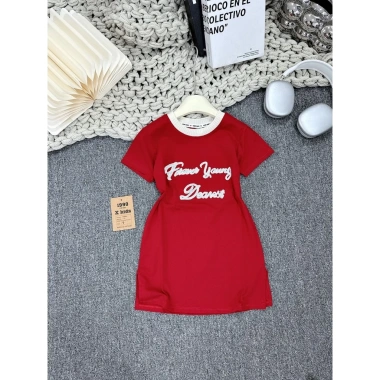 Váy bé gái cotton dài 4 màu xanh cam đen đỏ, 12-38kg, mềm mại, giảm giá 69.500₫ 10