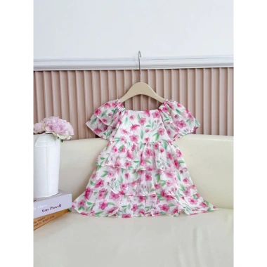 Váy Bé Gái Đầm Hoa Tầng Công Chúa Tay Phồng Xinh Xắn - Giá 198.000 VNĐ 4 Váy Bé Gái Đầm Hoa Tầng Công Chúa Tay Phồng Xinh Xắn - Giá 198.000 VNĐ 4