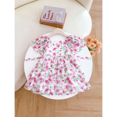 Váy Bé Gái Đầm Hoa Tầng Công Chúa Tay Phồng Xinh Xắn - Giá 198.000 VNĐ 5 Váy Bé Gái Đầm Hoa Tầng Công Chúa Tay Phồng Xinh Xắn - Giá 198.000 VNĐ 5