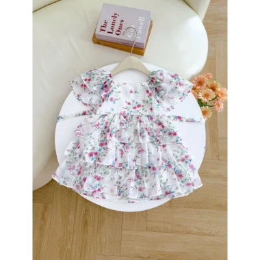 Váy Bé Gái Đầm Hoa Tầng Công Chúa Tay Phồng Xinh Xắn - Giá 198.000 VNĐ 8 Váy Bé Gái Đầm Hoa Tầng Công Chúa Tay Phồng Xinh Xắn - Giá 198.000 VNĐ 8