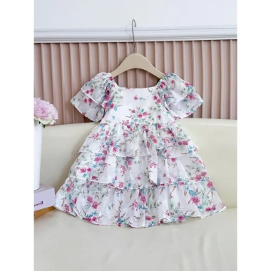 Váy Bé Gái Đầm Hoa Tầng Công Chúa Tay Phồng Xinh Xắn - Giá 198.000 VNĐ 9 Váy Bé Gái Đầm Hoa Tầng Công Chúa Tay Phồng Xinh Xắn - Giá 198.000 VNĐ 9