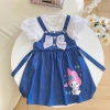 Váy Bé Gái Đầm Jean Melody họa tiết nơ xinh xắn dễ thương Giá ưu đãi 188.500₫ 5