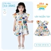 Váy Bé Gái Dáng Xòe Tay Phồng Họa Tiết Dễ Thương Cotton - Giá chỉ 139.000