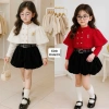 Váy bé gái Hàn Quốc 4CT có choàng, đồ Tết xịn đẹp 10-35kg - Giá 193k Xinhkids23