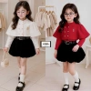 Váy bé gái Hàn Quốc 4CT có choàng, đồ Tết xịn đẹp 10-35kg - Giá 193k Xinhkids23 2