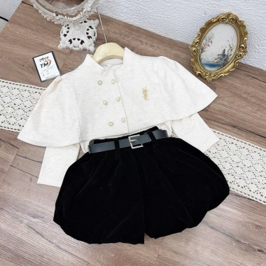 Váy bé gái Hàn Quốc 4CT có choàng, đồ Tết xịn đẹp 10-35kg - Giá 193k Xinhkids23 10