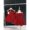 Váy Bé Gái HML Nhung Đỏ Nơ Siêu Xinh - Đầm size 1-10 tuổi, Giá ưu đãi 200k 3