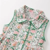 Váy Bé Gái Hoa Nhí Cổ Bẻ Sát Nách Dáng Xòe Cotton Mềm Mại Thoáng Mát 169.000₫ 6