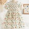 Váy Bé Gái Hoa Nhí Tay Phồng Cổ Vuông Dáng Xòe Cotton Mềm Mại - Giá chỉ 195.840₫ 4