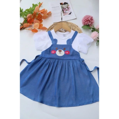 Váy Bé Gái Jean Lụa Thun Cao Cấp - Đầm Dễ Thương, Xinh Xắn, Giá 135k Giảm 22% 5