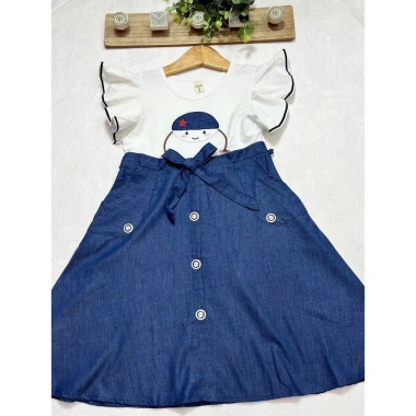 Váy Bé Gái Jean Lụa Thun Cao Cấp - Đầm Dễ Thương, Xinh Xắn, Giá 135k Giảm 22% 7