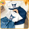 Váy bé gái jean thêu hình Kuromi dễ thương, xinh xắn - Giá chỉ 188.500₫