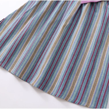 Váy Bé Gái Kẻ Sọc Cổ Sen Bản To Dáng Suông Cotton Mềm Mịn Thoáng Mát – 213.840₫