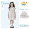 Váy bé gái kẻ sọc nhiều màu, cổ beò thêu, dáng chữ A, vải mềm thoáng mát, giá ưu đãi 221k