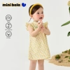 Váy bé gái Minibala Cotton, lông tơ tay sườn xám, an toàn da - 653.400 VND