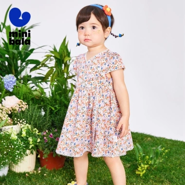 Váy bé gái Minibala mùa hè Cotton Hanfu công chúa hoa truyền thống - 401.760₫ 2