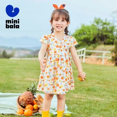 Váy bé gái Minibala mùa hè Cotton Hanfu công chúa hoa truyền thống - 401.760₫ 6