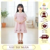 Váy bé gái mùa hè màu hồng cổ tròn họa tiết thỏ dễ thương - Giá chỉ 199.000₫