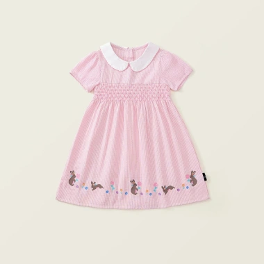 Váy bé gái mùa hè màu hồng cổ tròn họa tiết thỏ dễ thương - Giá chỉ 199.000₫ 10 Váy bé gái mùa hè màu hồng cổ tròn họa tiết thỏ dễ thương - Giá chỉ 199.000₫ 10