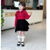 Váy bé gái nhung đen mix chân váy Noel Tết Bowknot len mới 2.026 - Hanna Kids 10-32kg 2
