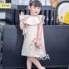Váy bé gái Oli River - Đầm công chúa nơ to, 2 kiểu cổ dễ thương, vải mềm mịn, 315.000 VND 5