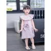 Váy bé gái Oli River - Đầm công chúa nơ to, 2 kiểu cổ dễ thương, vải mềm mịn, 315.000 VND 7
