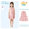 Váy Bé Gái Sát Nách Cổ Bẻ Đai Eo Xòe Xếp Ly Vải Mềm Mại Thoáng Mát Kids - 239.000₫