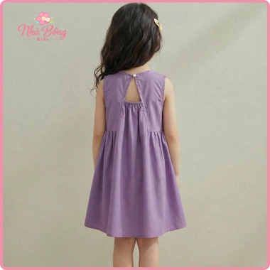 Váy bé gái sát nách dáng xòe trơn cotton mềm mại thoáng mát – Giá chỉ 159.120₫
