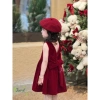 Váy bé gái sát nách màu đỏ size 1-10t, thiết kế tết, giảm giá 235k 4