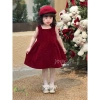 Váy bé gái sát nách màu đỏ size 1-10t, thiết kế tết, giảm giá 235k 8