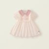 Váy Bé Gái Tay Phồng Cổ Sen và Nơ Cotton Mềm Mại, Thoáng Mát - Giá chỉ 225.000đ 10