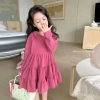 Váy bé gái Thepig đầm thu đông màu hồng dài tay phong cách Hàn Quốc chất nhung siêu mềm mịn - 165.821 VND 7