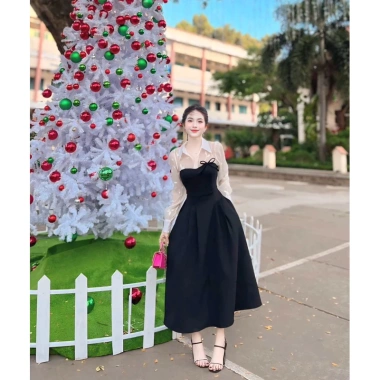 Váy Bigsize Nista Sơ Mi Cổ Đức Dáng A Xoè Che Khuyết Điểm 55-90 Giá 395.000 VND