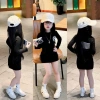 Váy body bé gái 2 màu đen xám tiêu Giá ưu đãi 119k thoải mái và dễ mix đồ