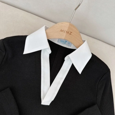 Váy Body Phối Cổ MINZ STORE 1.154 - Thiết Kế Công Sở Sang Trọng, Giá 185.000