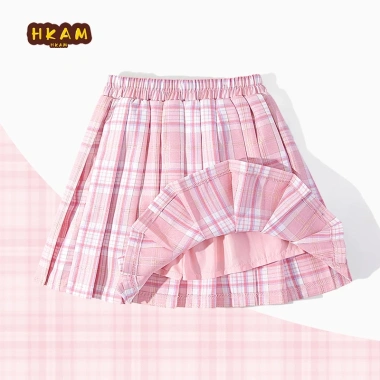 Váy ca rô bé gái - Váy ngắn sinh viên mềm mại, thoáng khí, thoải mái kèm legging